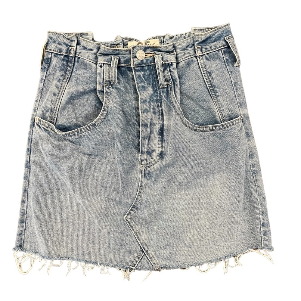 We the Free East of Eden Frayed Denim Mini Skirt, Size 25 - Picture 2 of 7
